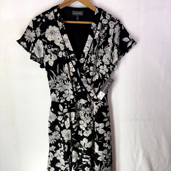 NWT Luxology Floral Faux Wrap Dress - Picture 2 of 7